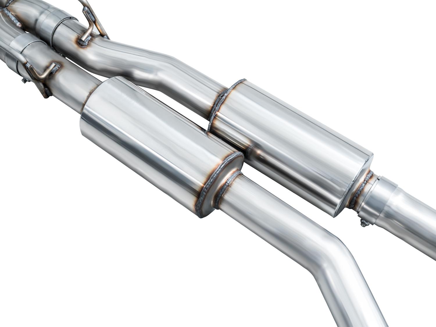 AWE Touring Edition Catback Exhaust - Chrome Silver Tips (2020-2026 Explorer ST) - 3015-42625
