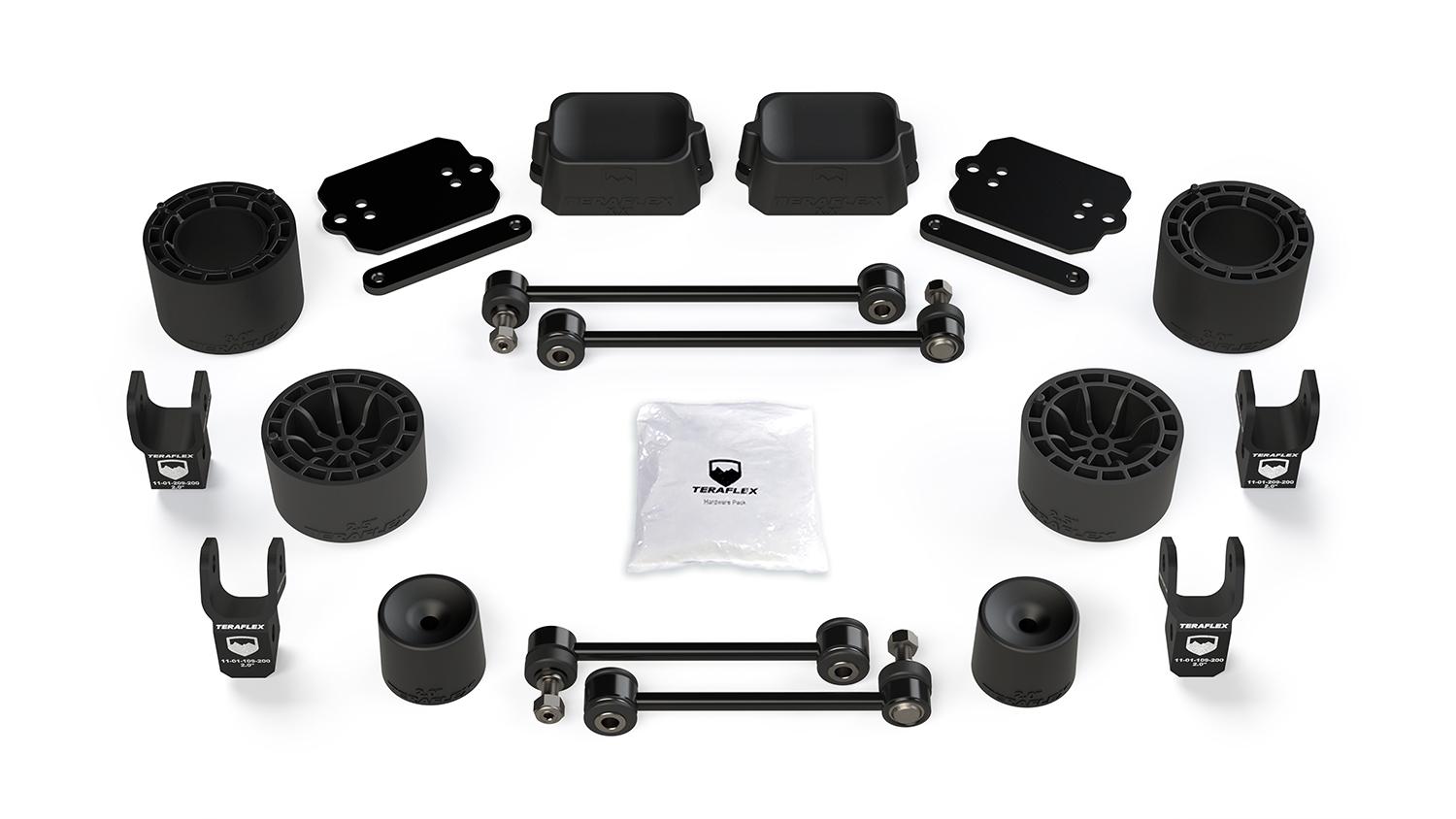 Teraflex 18-Up Wrangler JL 4 Door Rubicon 2.5 Inch Performance Spacer Lift Kit & Shock Extensions - 1365215