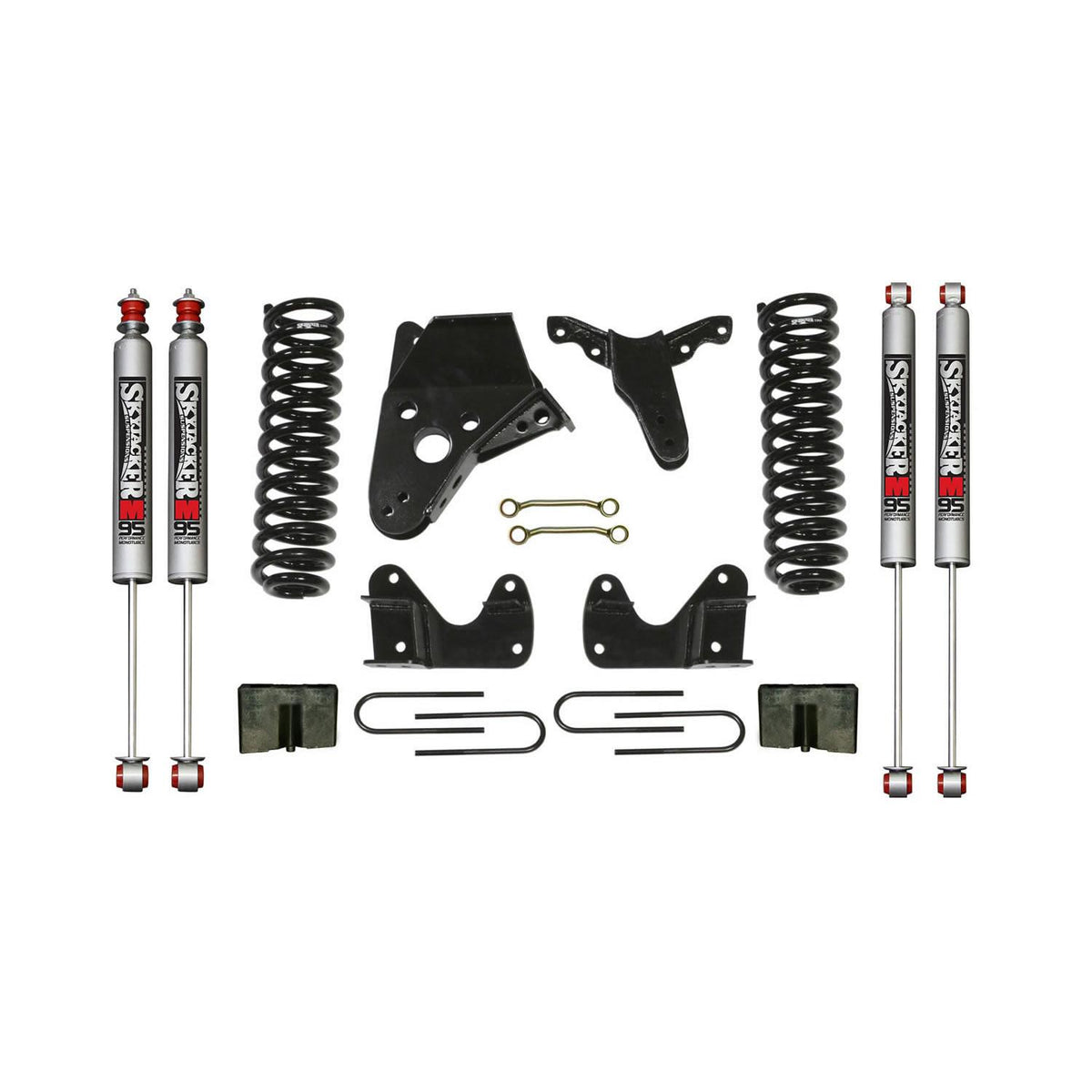 Skyjacker Bronco II Suspension Lift Kit  84-90 Bronco II w/Shock M95 Performance Shocks 6 Inch Lift Incl. Front Springs Sway Bar End Link Kit Rear Block Rear U Bolt Kit - 136BHK-M