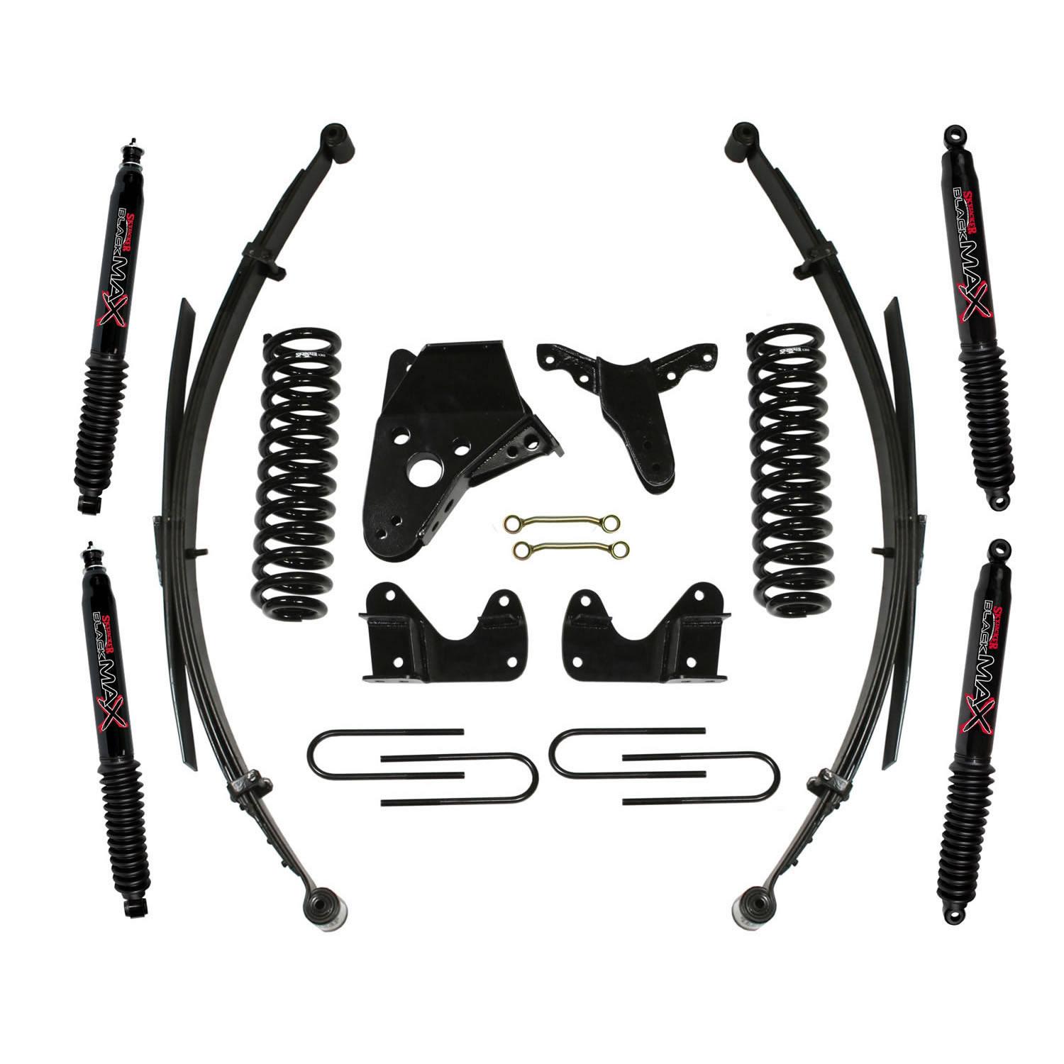 Skyjacker Bronco II Suspension Lift Kit  84-90 Bronco II w/Shock Black MAX Shocks 6 Inch Lift Incl. Front/Rear Springs Rear U Bolt Kit - 136BHKS-B
