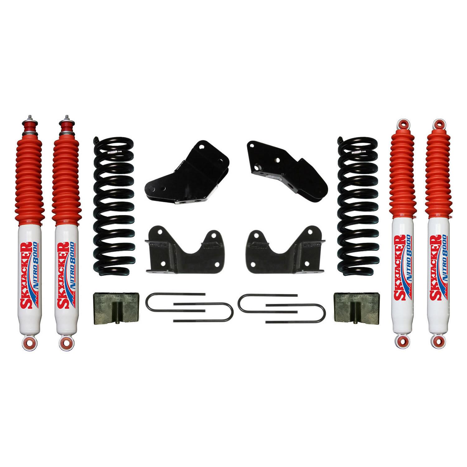 Skyjacker Ranger/B Series Suspension Lift Kit 83-97 Ranger 94-97 Mazda B Series w/Shock Nitro Shocks 6 Inch Lift Incl. Front Coil Springs Hinge Brackets Radius Arm Bracket Rear U Bolt Kit Rear Block - 136R2K-N