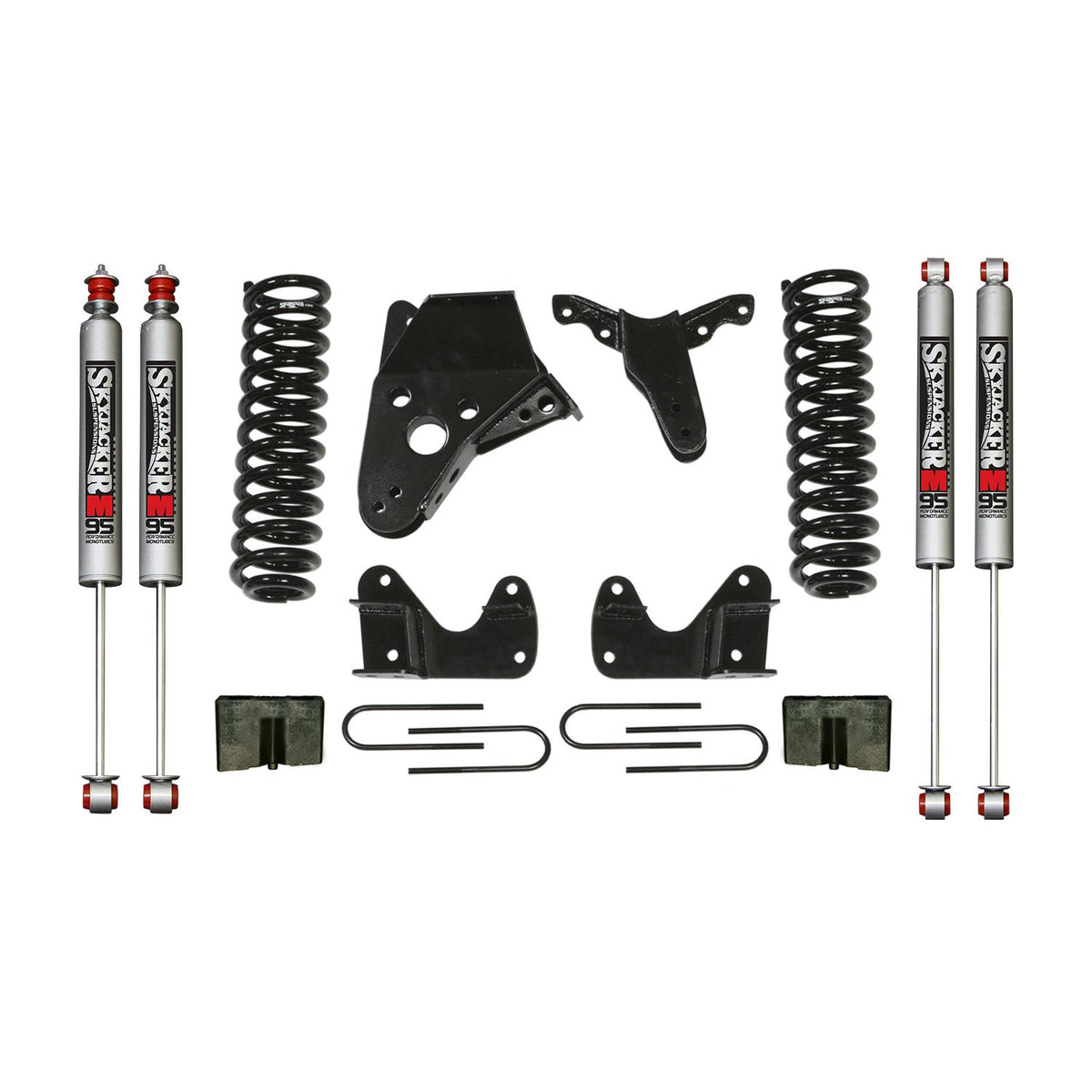 Skyjacker Ranger/B Series Suspension Lift Kit 83-97 Ranger 94-97 B4000 w/Shock M95 Performance Shocks 6 Inch Lift Incl. Front Coil Springs Rear U Bolt Kit Rear Block - 136RHK-M