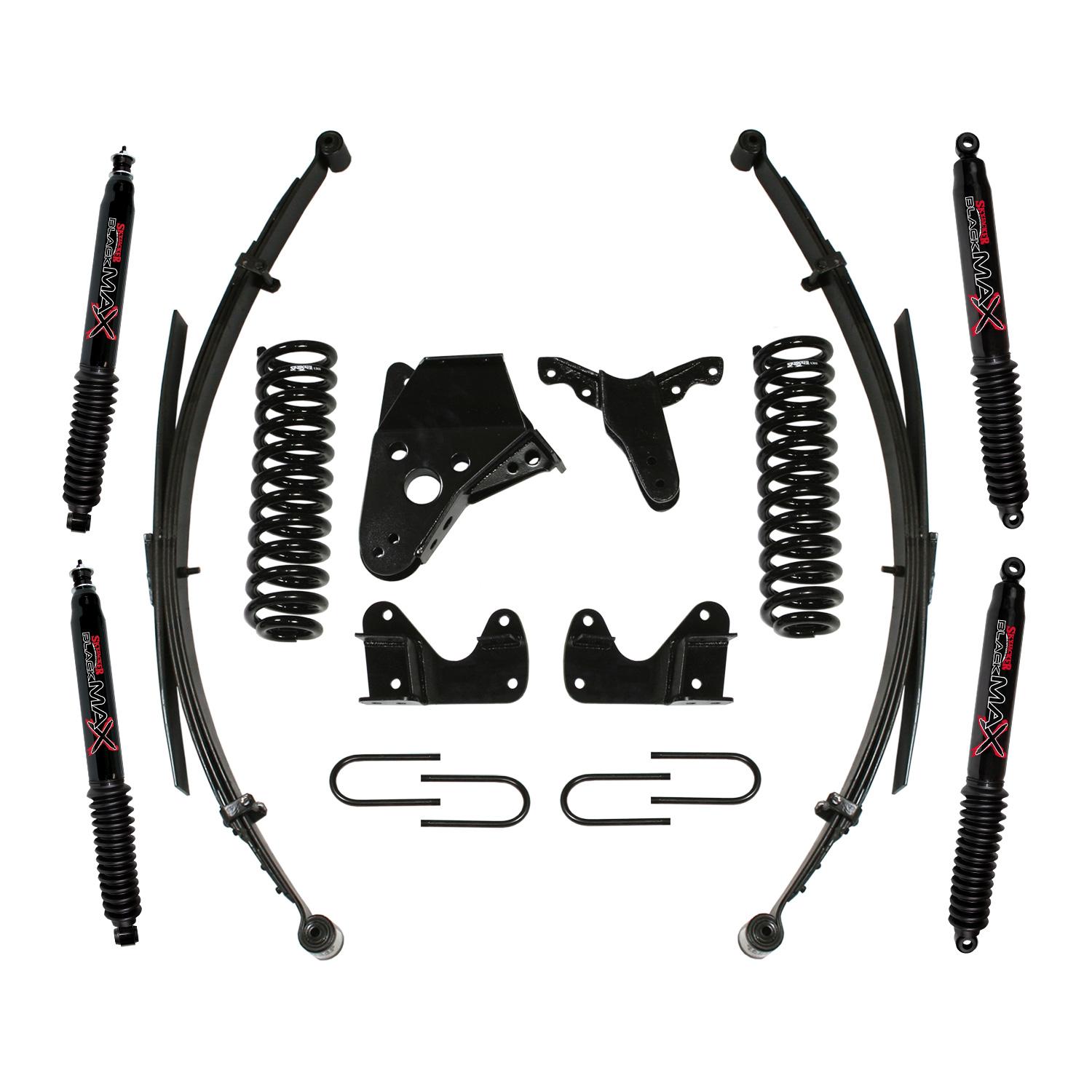 Skyjacker Ranger/B Series Suspension Lift Kit 83-97 Ranger 94-97 B4000 w/Shock Black MAX Shocks 6 Inch Lift Incl. Front Coil Spring Rear Leaf Springs Rear U Bolt Kit - 136RHKS-B