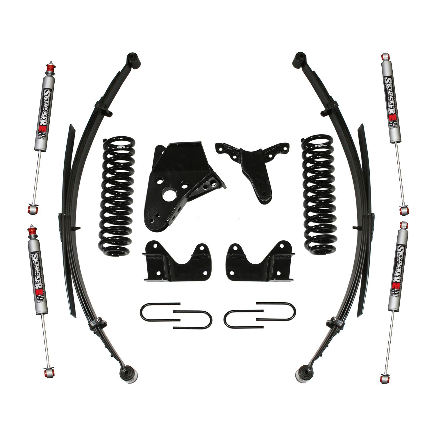 Skyjacker Ranger/B Series Suspension Lift Kit 83-97 Ranger 94-97 B4000 w/Shock M95 Performance Shocks 6 Inch Lift Incl. Front Coil Spring Rear Leaf Springs Rear U Bolt Kit - 136RHKS-M