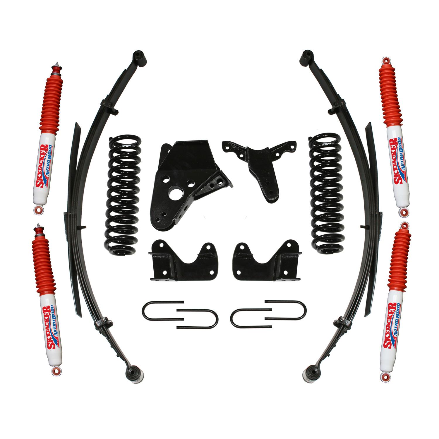 Skyjacker Ranger/B Series Suspension Lift Kit 83-97 Ranger 94-97 B4000 w/Shock Nitro Shocks 6 Inch Lift Incl. Front Coil Spring Rear Leaf Springs Rear U Bolt Kit - 136RHKS-N
