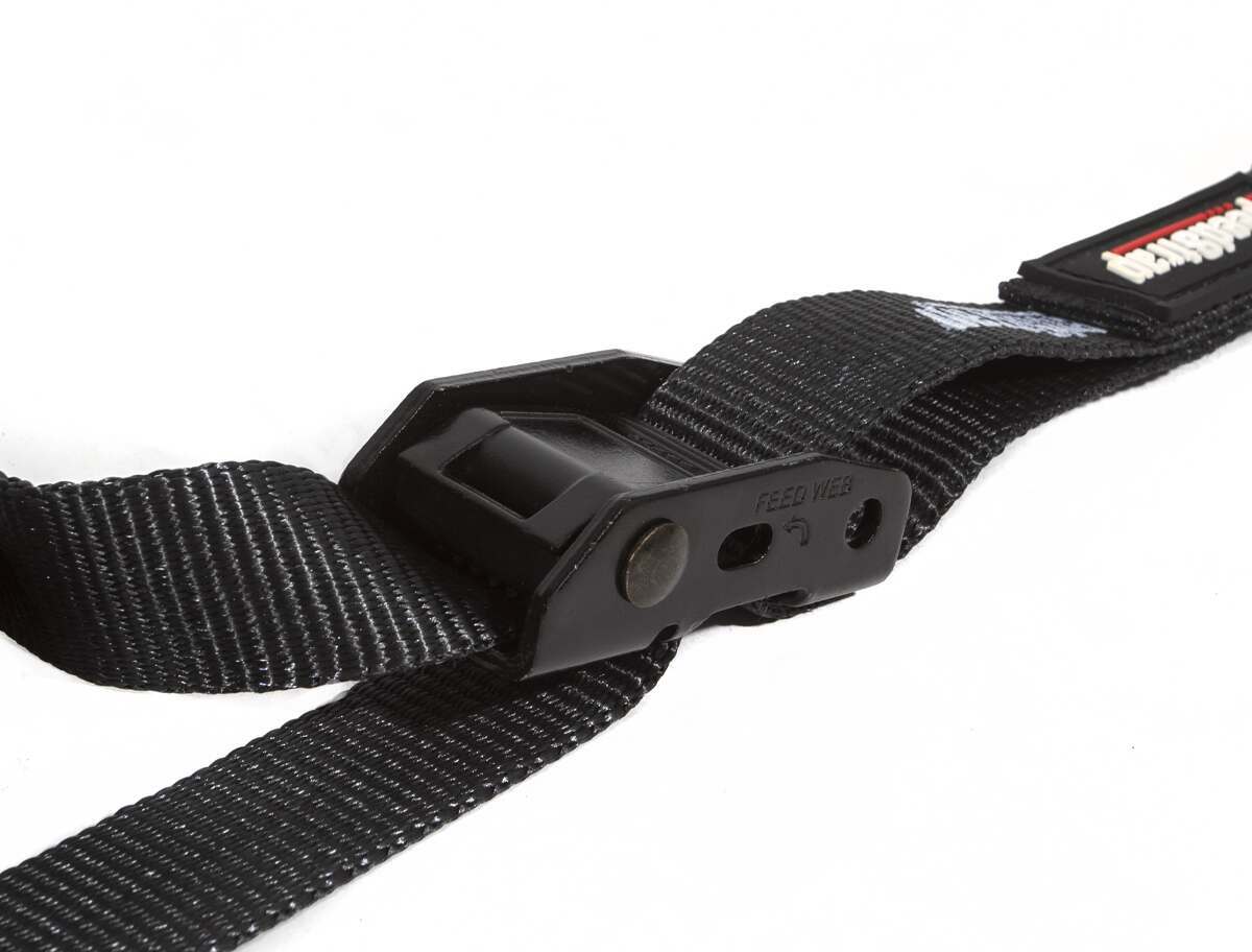 SpeedStrap 1 Inch x 10' Cam-Lock Tie Down with Snap S-Hooks and Soft-Tie 2 Pack Black - 13801-2