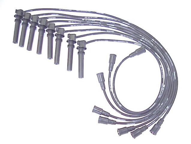 ACCEL Spark Plug Wire Set; 90 Degree Wire; Straight Boot; 8 Piece Set; - 138019