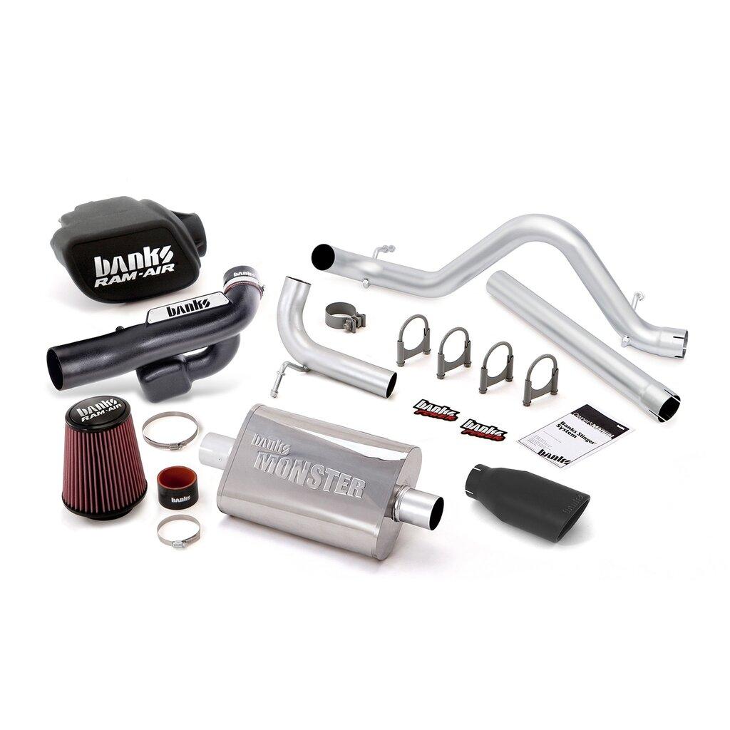 Banks Power 51345-B Stinger Bundle, Power System (No Automind), With Single Exit Exhaust, Black Tip   For Use With 2012-2018 Jeep 3.6L Wrangler Jk, All 4-Door - 51345-B