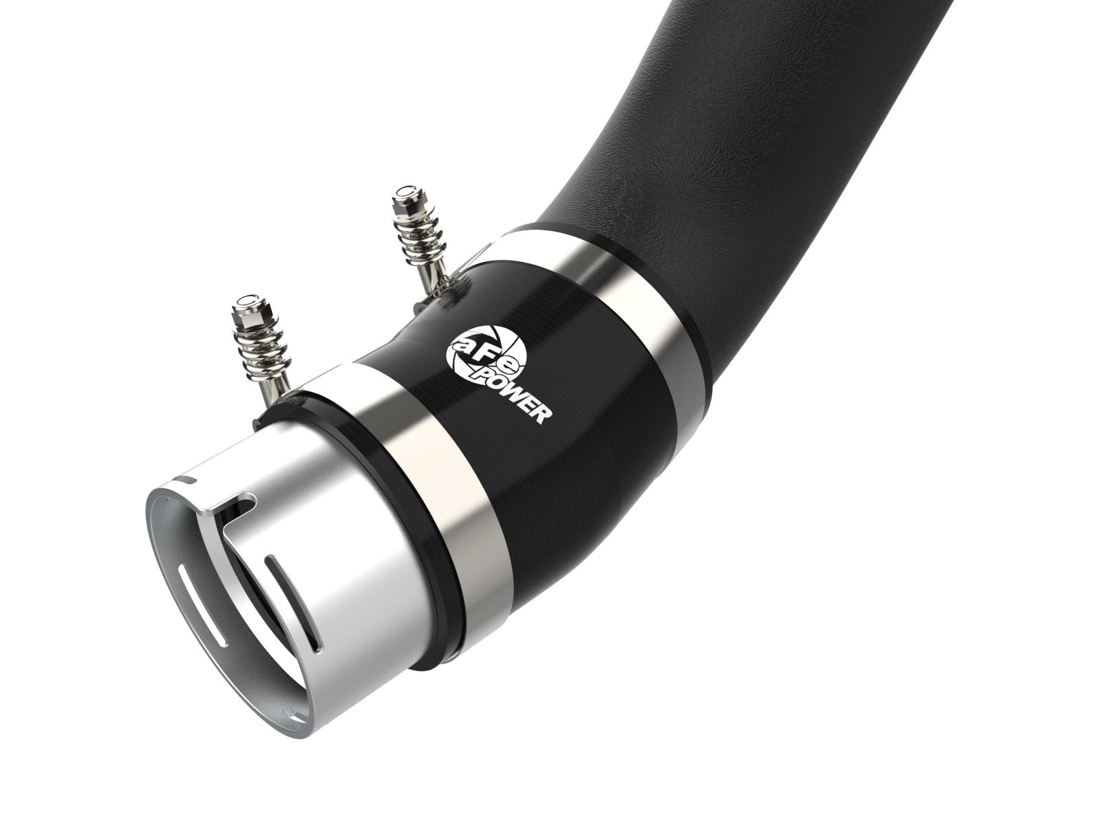AFE BladeRunner Aluminum Hot and Cold Charge Pipe Kit Black (2020-2021 Silverado 2500 HD, Silverado 3500 HD, Sierra 2500 HD, Sierra 3500 HD) - 46-20444-B