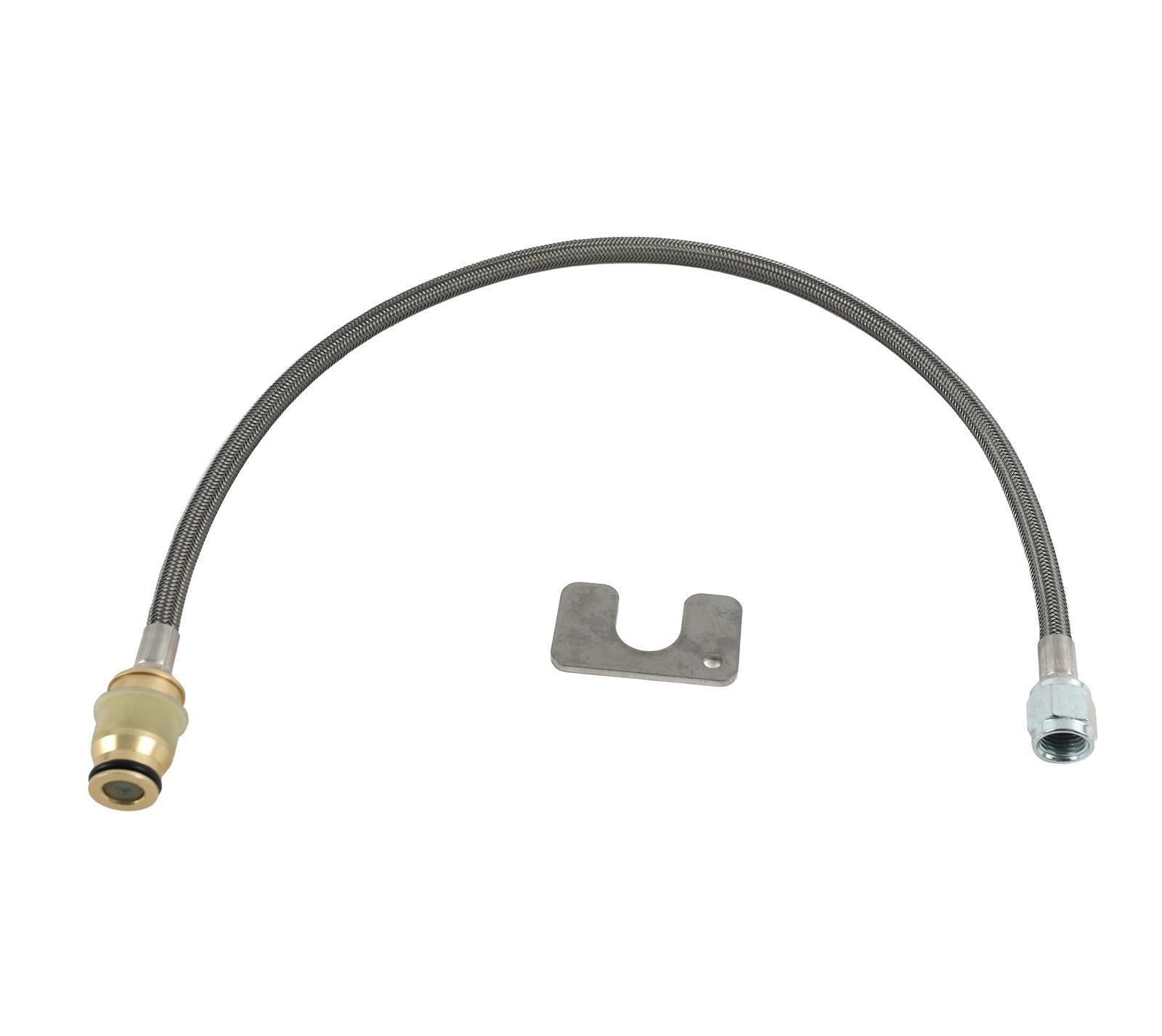McLeod Racing Quick Disconnect Male End To AN-4: 06" Steel Braided Line - 139204-06