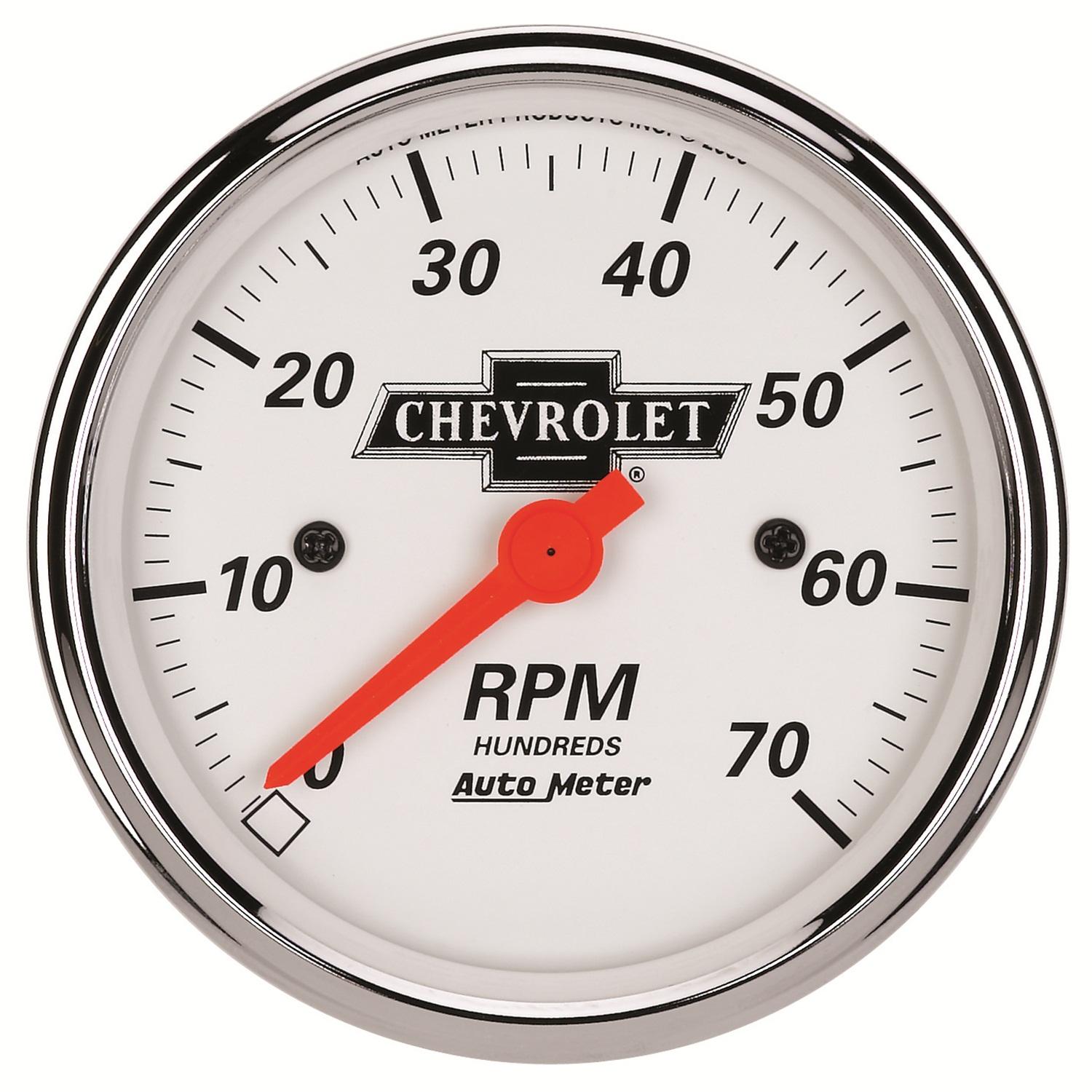 Auto Meter 3-1/8" IN-DASH TACHOMETER, 0-7,000 RPM, CHEVY VINTAGE - 1398-00408
