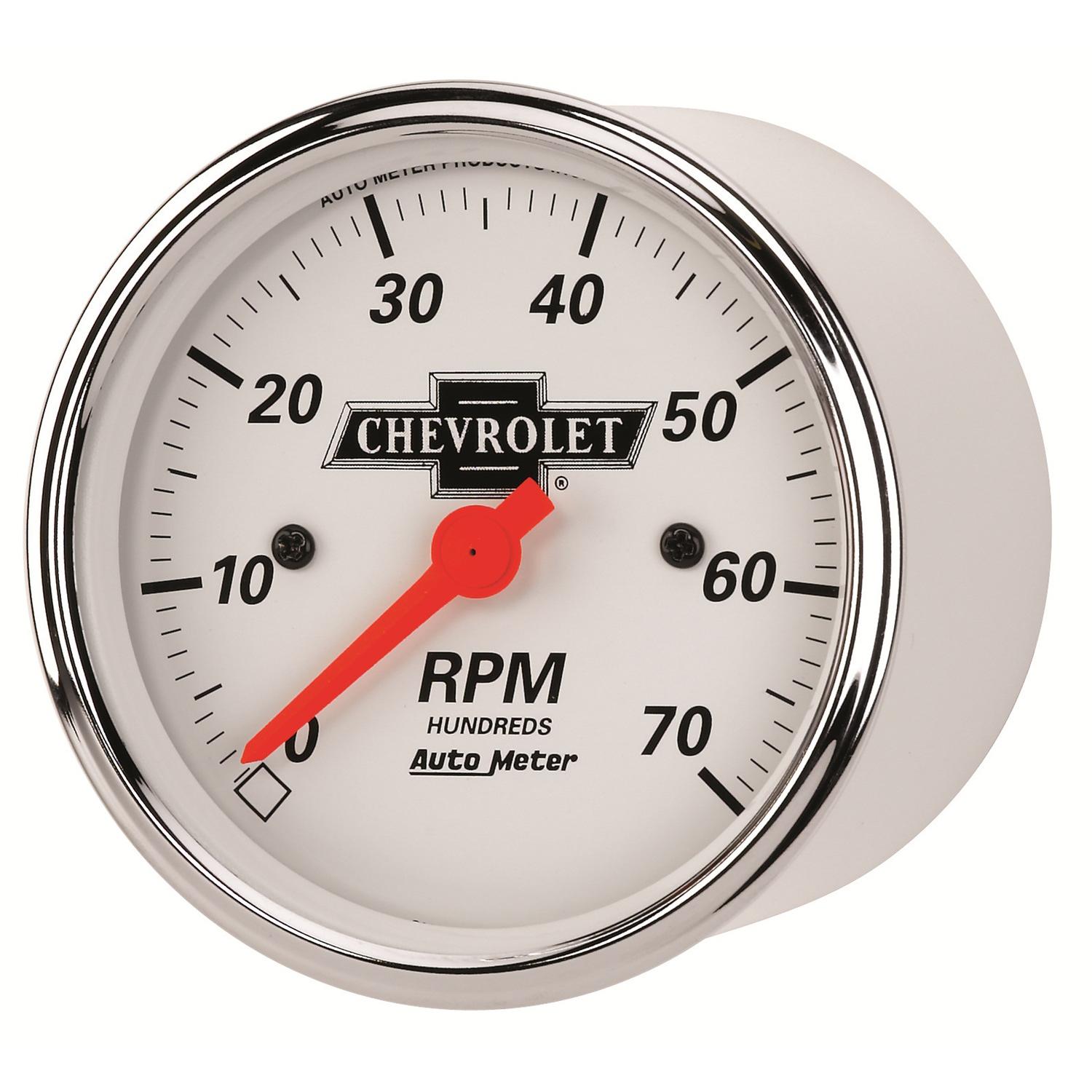 Auto Meter 3-1/8" IN-DASH TACHOMETER, 0-7,000 RPM, CHEVY VINTAGE - 1398-00408