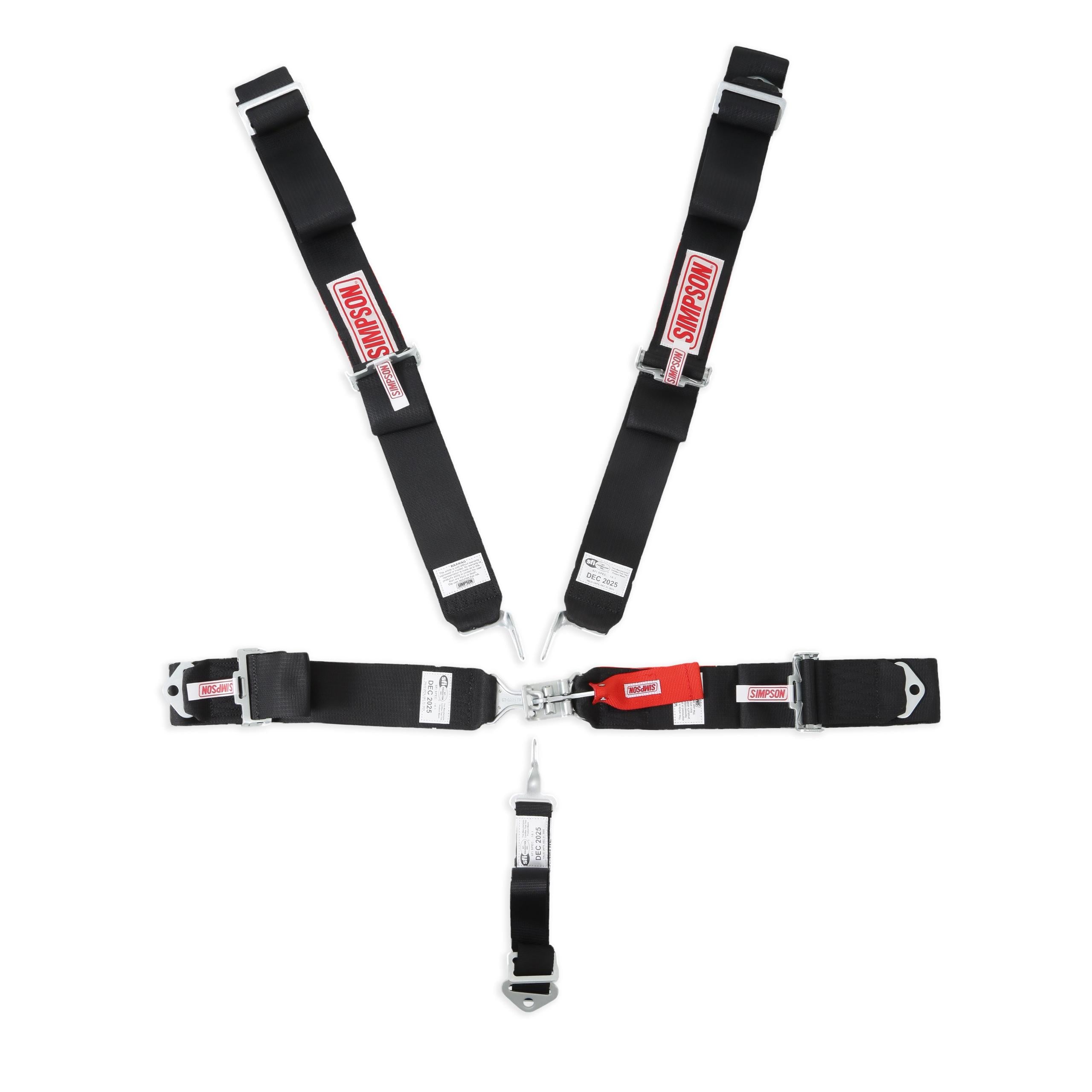 Simpson Racing STD. Latch & Link 5pt. Harness - 29061BK