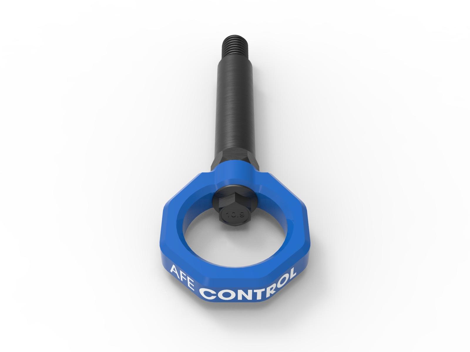 aFe CONTROL Rear Tow Hook Blue - 450-502002-L