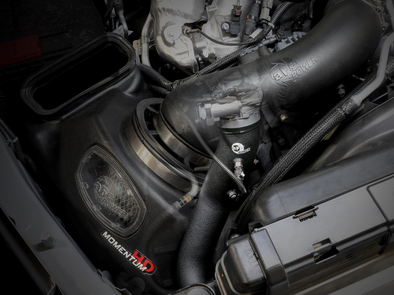AFE BladeRunner Aluminum Hot and Cold Charge Pipe Kit Black (2020-2021 Silverado 2500 HD, Silverado 3500 HD, Sierra 2500 HD, Sierra 3500 HD) - 46-20444-B