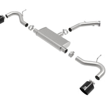 AFE Takeda 2-1/2 IN 409 Stainless Steel Axle-Back Exhaust w/ Black Tips (Hyundai Elantra GT 18-20 L4-1.6L (t)) - 49-47016-B