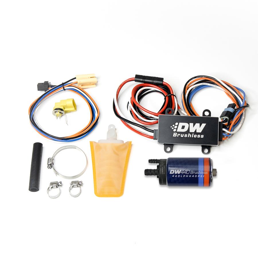 DeatschWerks DW440 Brushless, 440lph in-tank brushless fuel pump w/ install kit (1994-1998 Nissan 240SX (S14) and 199+ Nissan Silvia) - 9-441-C102-0913