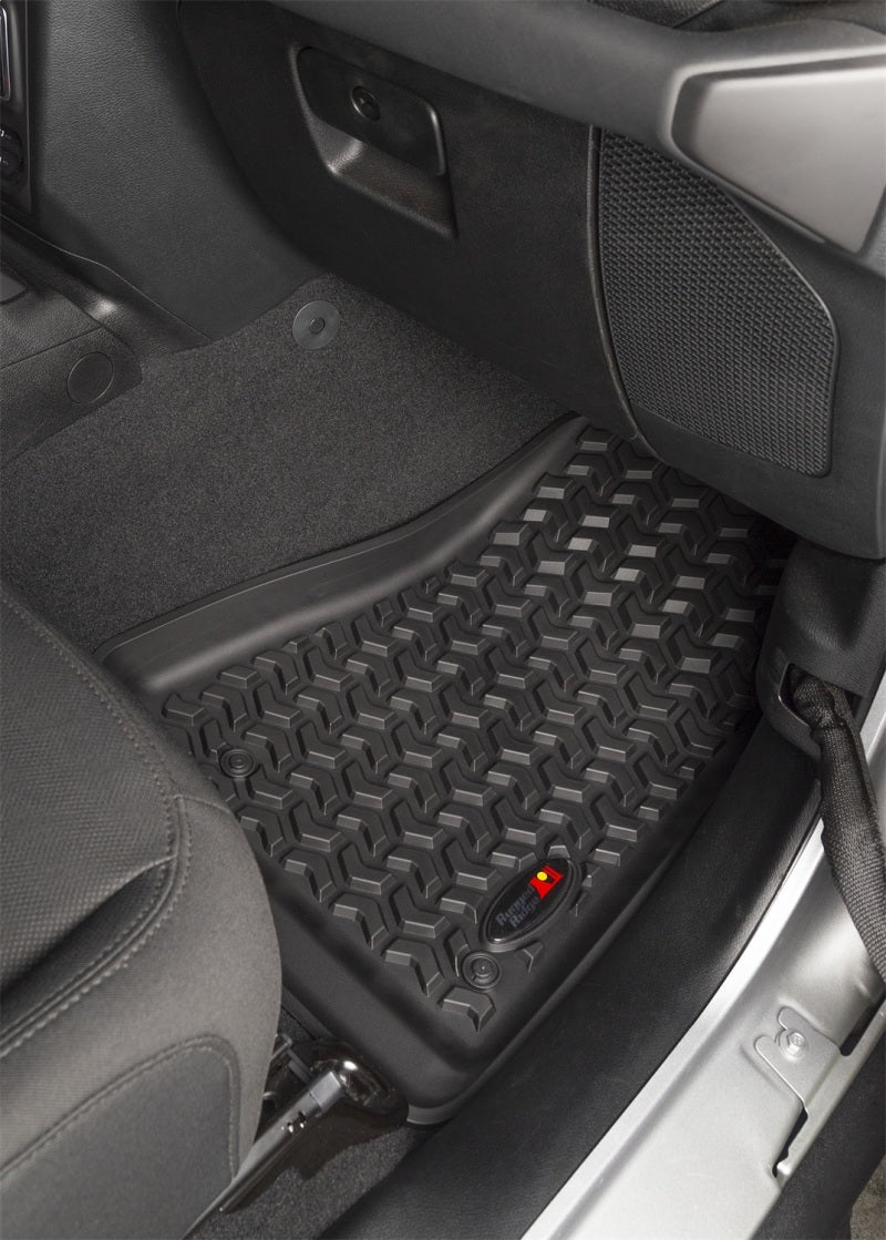 Rugged Ridge All Terrain Floor Liner Kit Front/Rear Black 18-20 Jeep Wrangler Jl 2 Dr - 12987.43