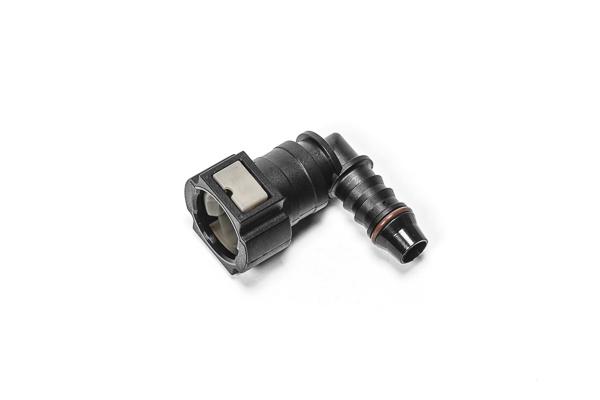 Radium Engineering 3/8In Sae Female To 90Deg 3/8In Barb - 14-0847