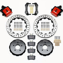 Wilwood 94-04 Mustang Combination Parking Brake and Caliper 13" Rear Brake Kit (Drilled/Slotted - Red)