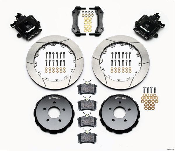 Wilwood 94-04 Mustang Combination Parking Brake and Caliper 13" Rear Brake Kit (Slotted - Black)