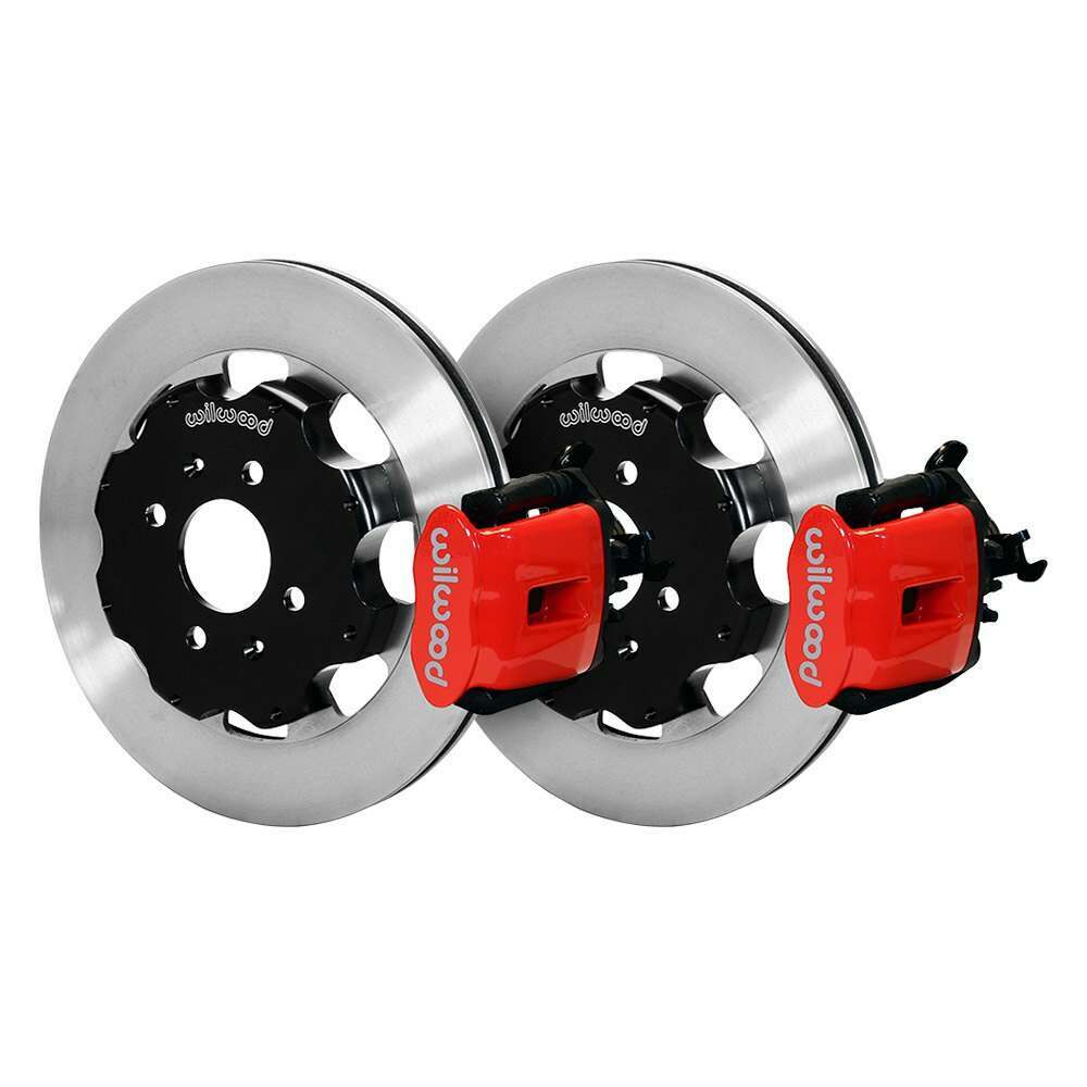 Wilwood Combination Parking Brake Rear Kit 12.19in Red Civic / Integra Disc 2.39 Hub Offset - 140-10207-R