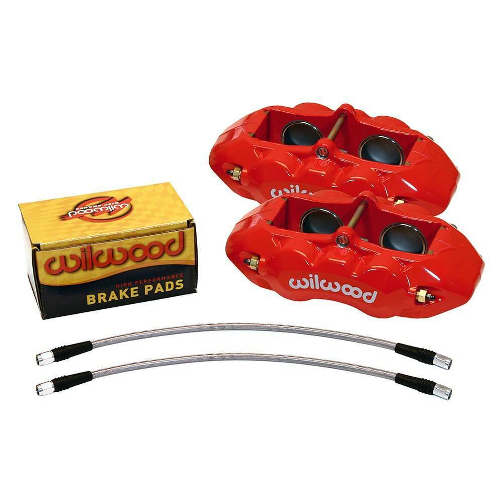 Wilwood D8-4 Front Caliper Kit Red Corvette C2 / C3 65-82 - 140-10789-R