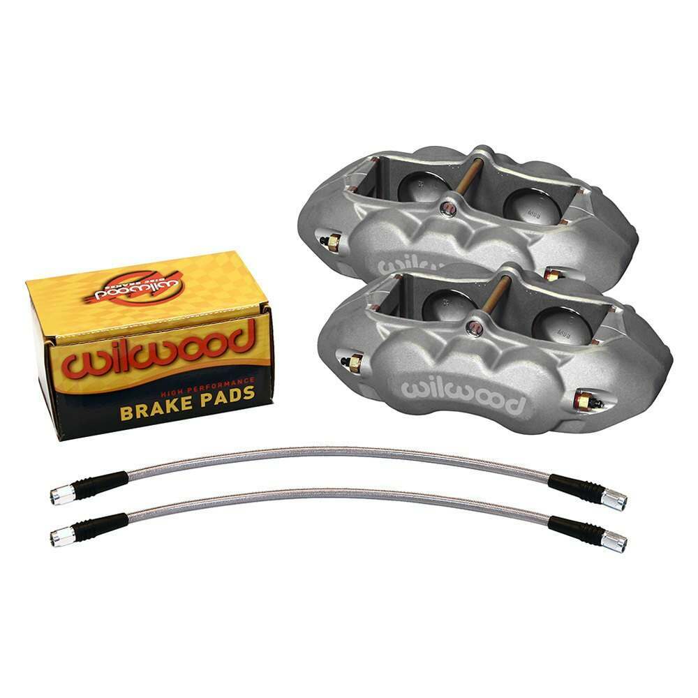Wilwood D8-4 Front Caliper Kit Clear Corvette C2 / C3 65-82 - 140-10789