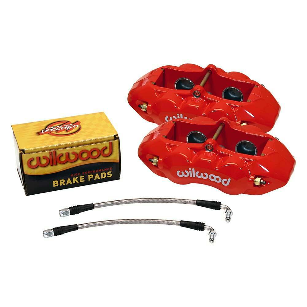 Wilwood D8-4 Rear Caliper Kit Red Corvette C2 / C3 65-82 - 140-10790-R