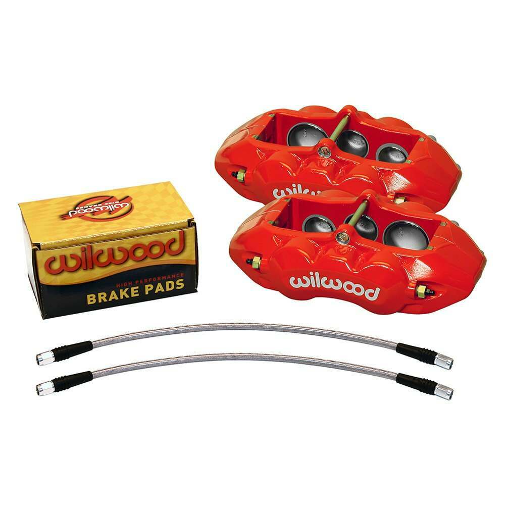 Wilwood D8-6 Front Caliper Kit Red Corvette C2 / C3 65-82 - 140-11857-R