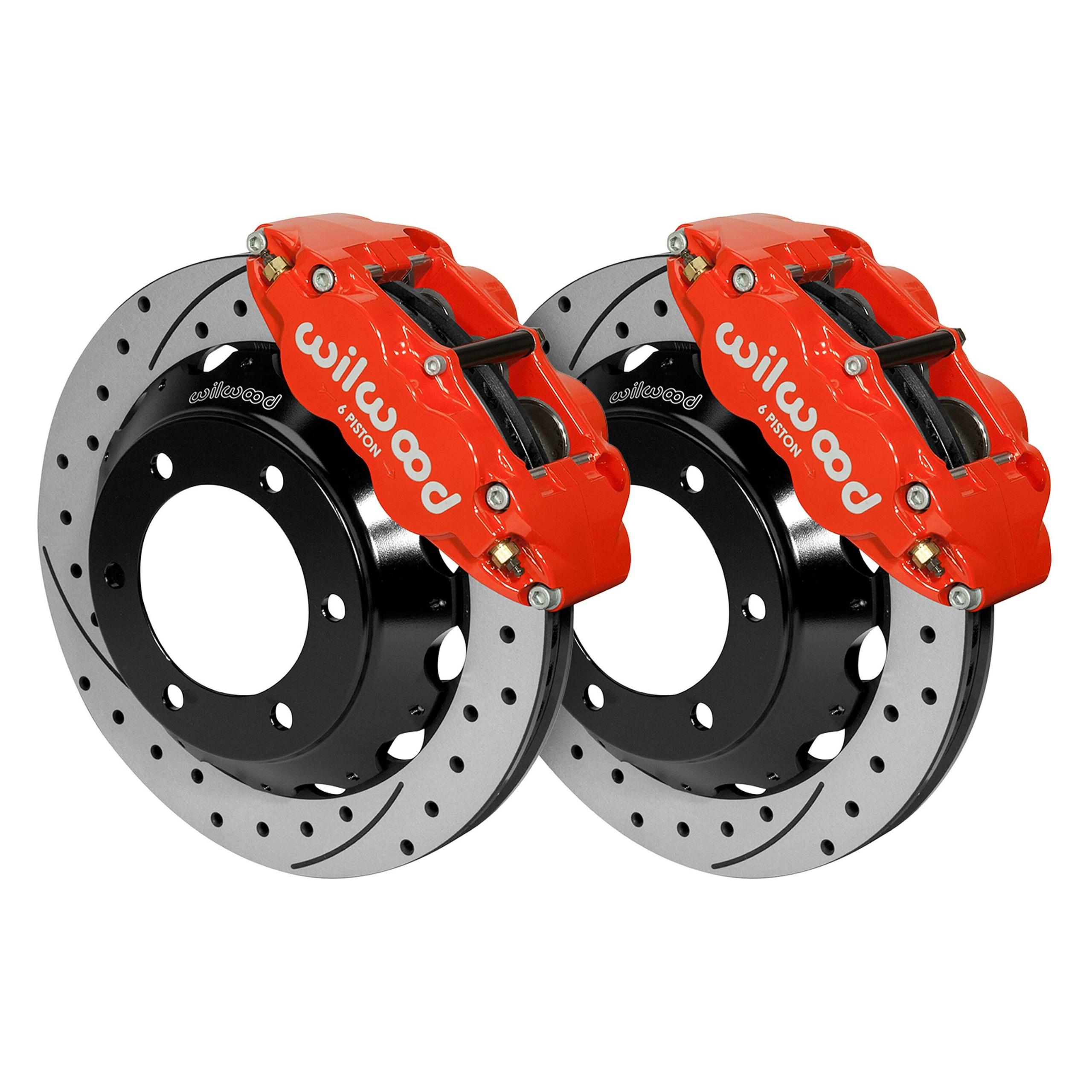 Wilwood Narrow Superlite Red 6R Front Kit 12.88in Drilled Rotor w/ Lines 05-15 Toyota Tacoma - 140-14577-DR
