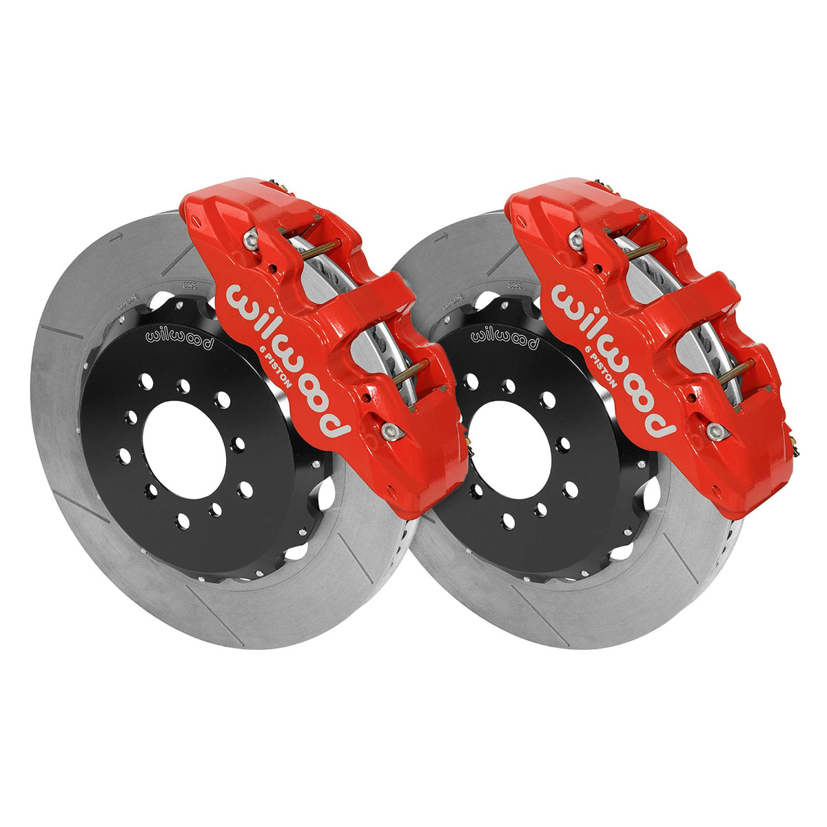 Wilwood AERO6 Front Hat Kit 14.00 Red 00-06 BMW M3 E46 w/ Lines - 140-14751-R