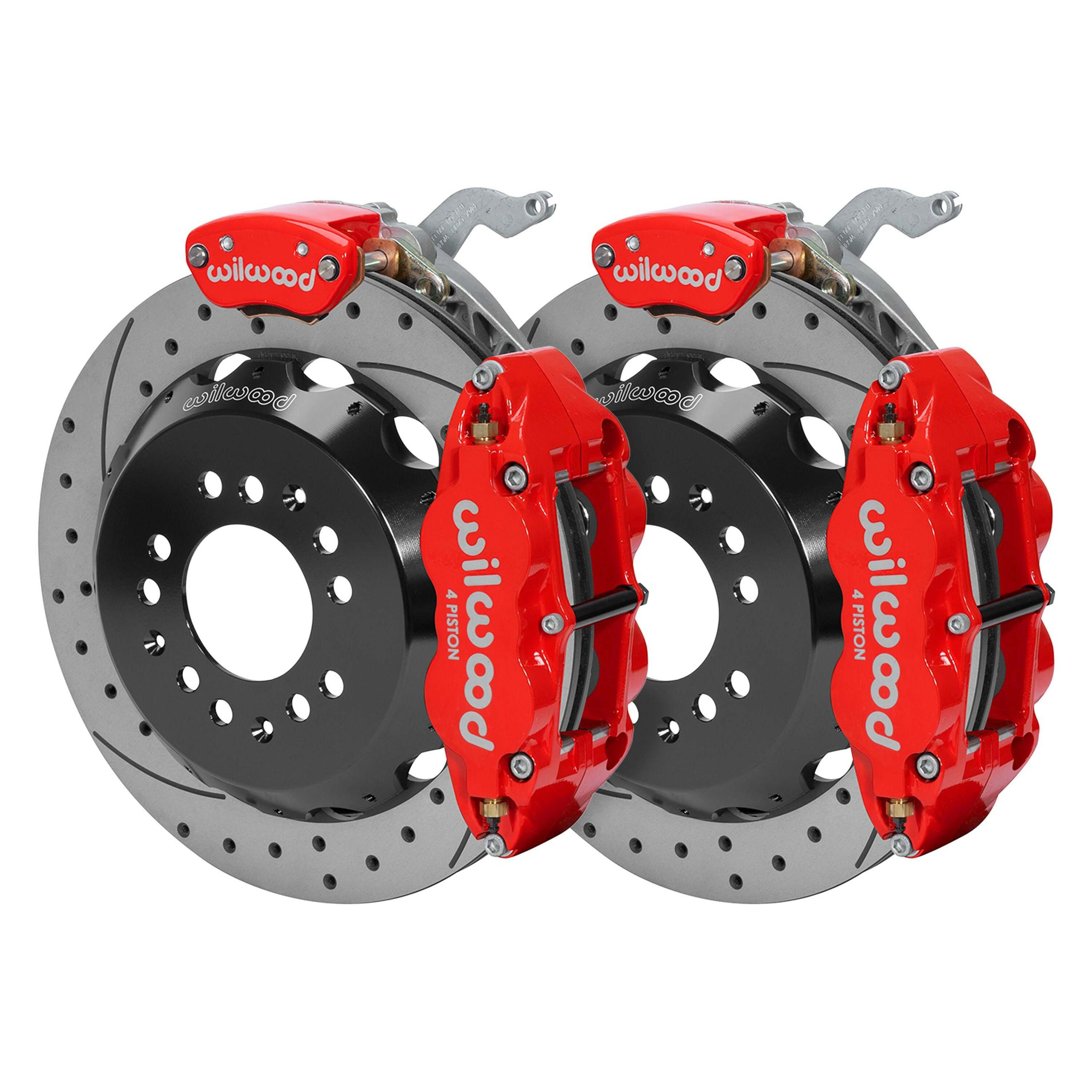 Wilwood Narrow Superlite 4R-MC4 Red Rear Kit 12.88in Drilled Rotor 88-96 Chevy Corvette C4 - 140-14883-DR