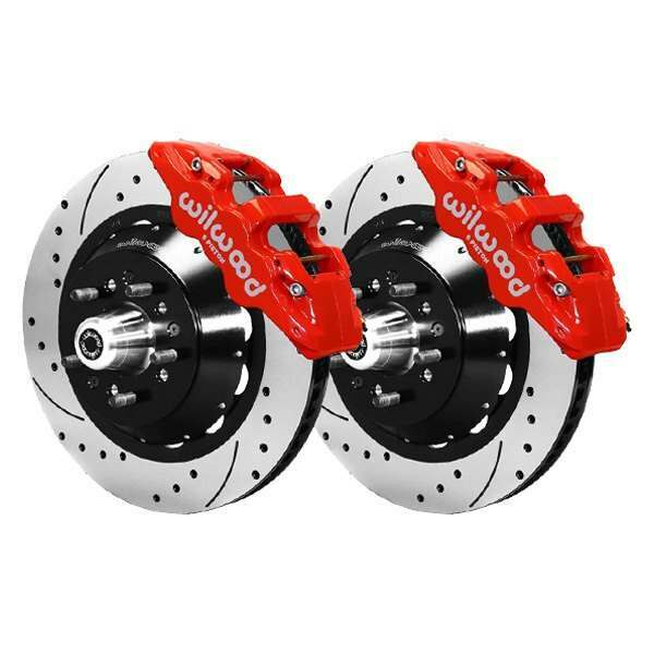 Wilwood AERO6 Front Hub Kit 15.00 Drilled-Red WWE ProSpindle - 140-15025-DR