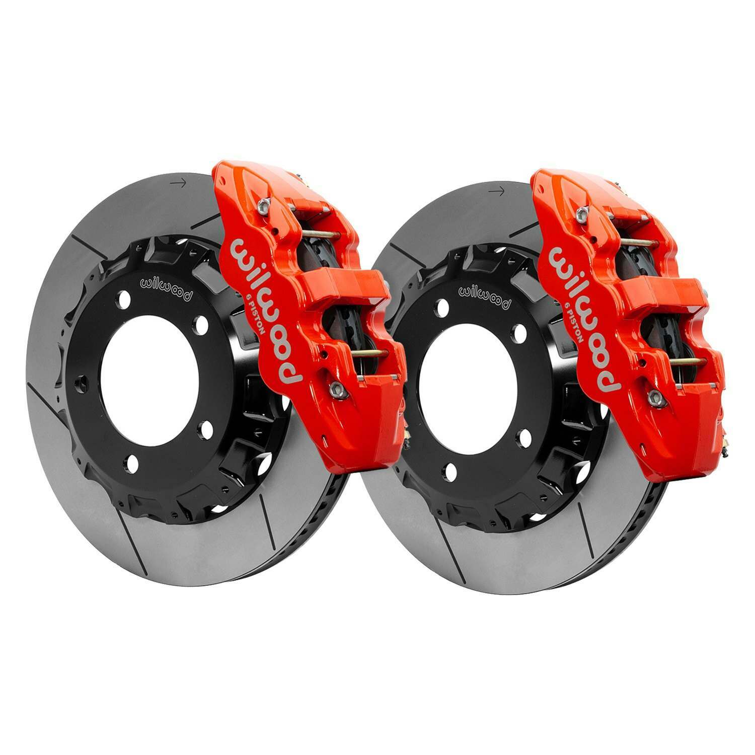 Wilwood AERO6 Front Truck Kit 14.25in Red 2008-2015 Toyota Land Cruiser (J200) w/ Lines - 140-15473-R