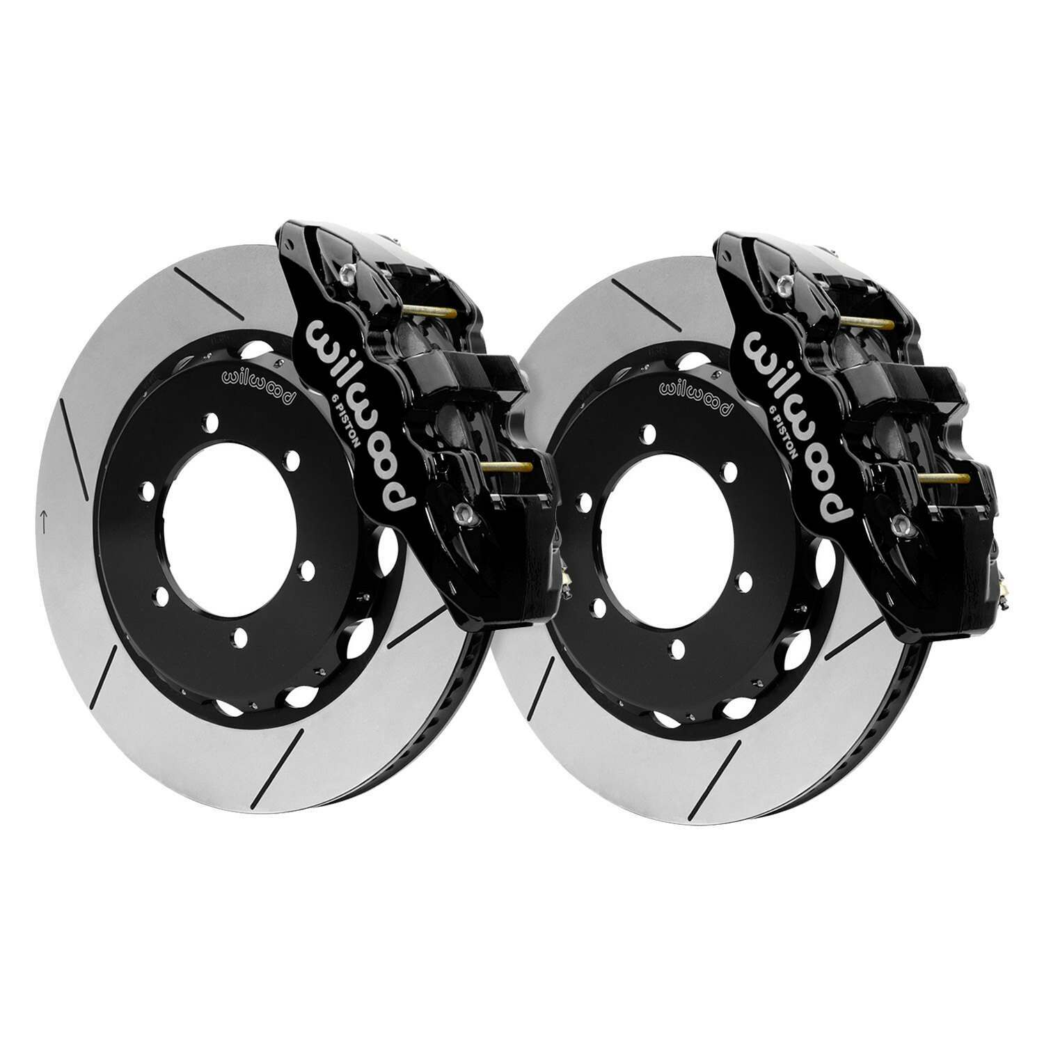 Wilwood AERO4 Spec 37 GT FrontTruck Kit 14.25in Black 1997-2018 Nissan Y61 Patrol w/lines - 140-15525