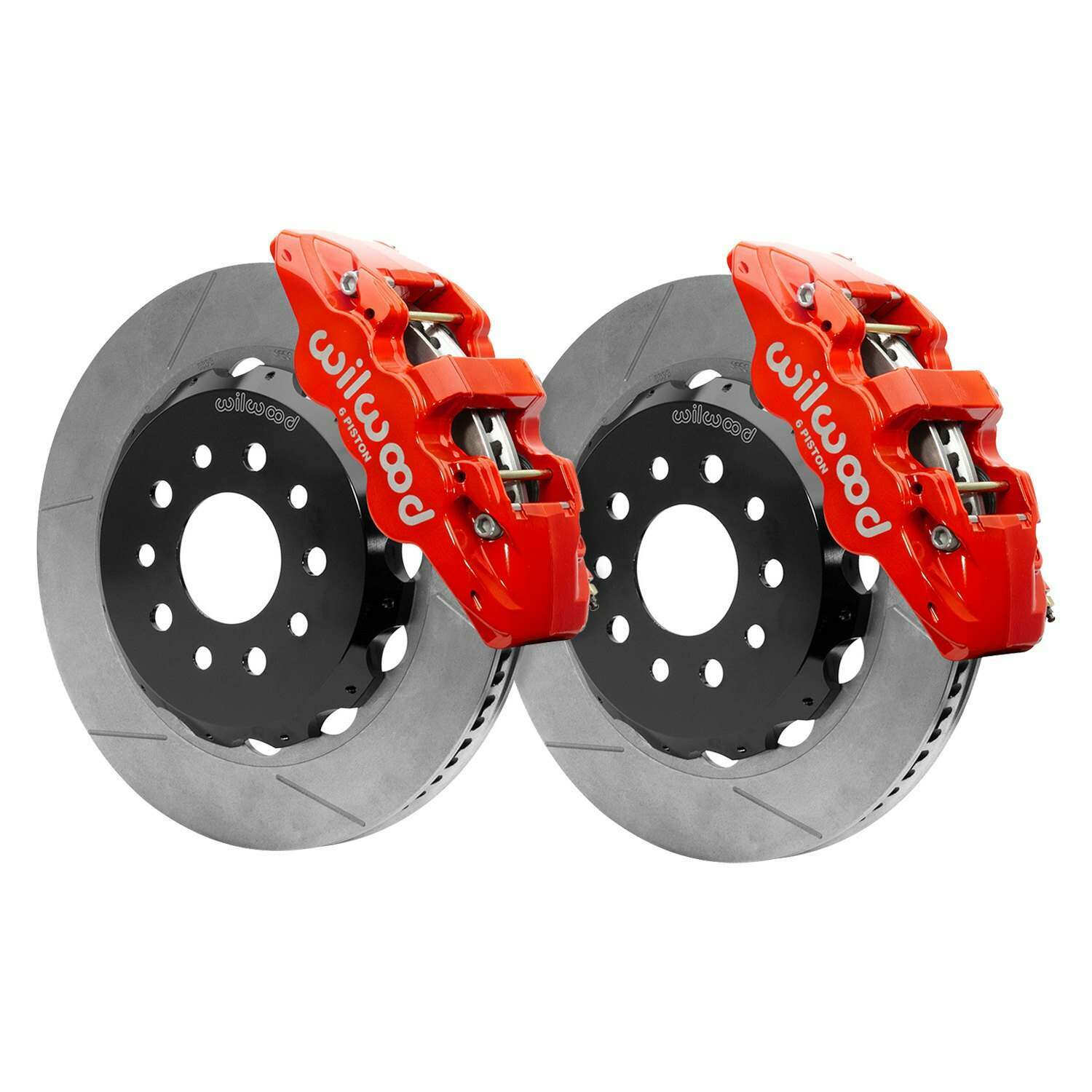 Wilwood AERO6 Front Hat Kit 14.00 Red 2018-2025 Jeep JL w/Lines - 140-15892-R