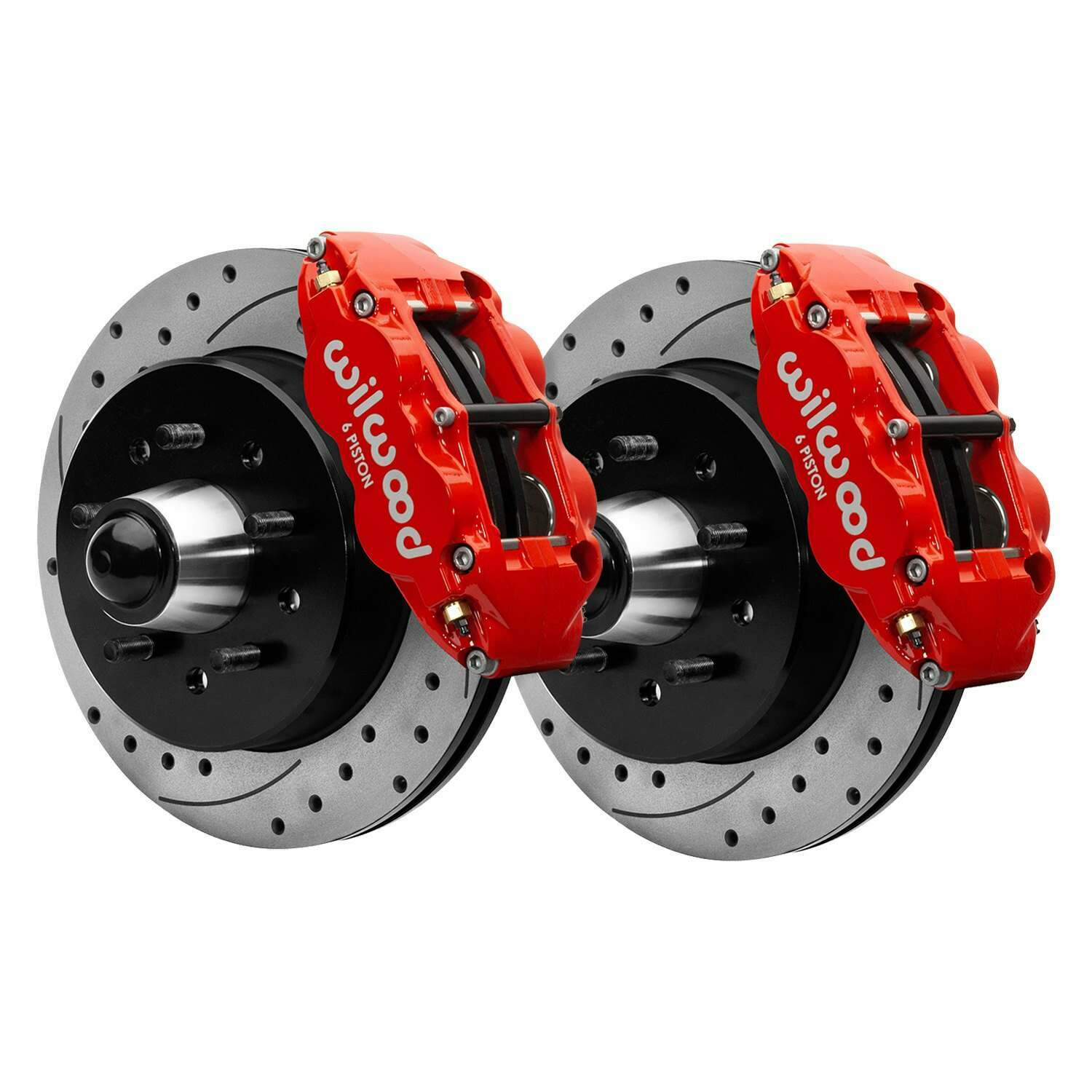 Wilwood Forged Narrow Superlite 6R Front Big Brake Kit 12.19in Drilled Rotors 88-98 C1500 - Red - 140-15948-DR