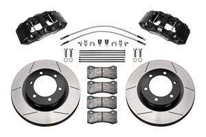 Wilwood Aero6-DM Front Brake Kit - GT Slotted Rotor - Black (2021-2024 Ford Bronco / 2019+ Ranger) - 140-17512