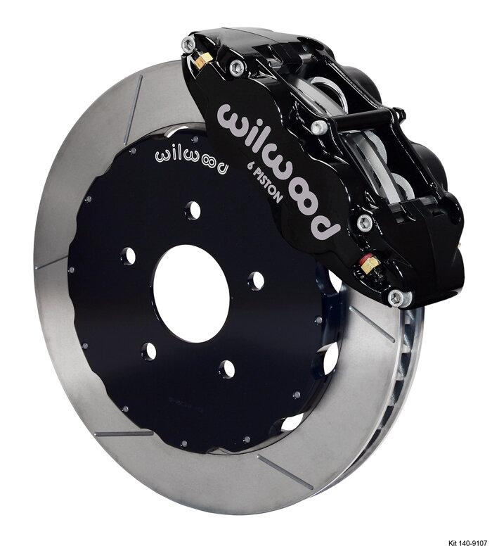 Wilwood 94-04 Mustang 13" Forged Narrow Front Superlite 6R Big Brake Kit (Slotted - Black)