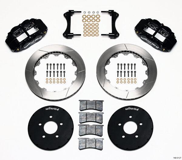 Wilwood 94-04 Mustang 13" Forged Narrow Front Superlite 6R Big Brake Kit (Slotted - Black)