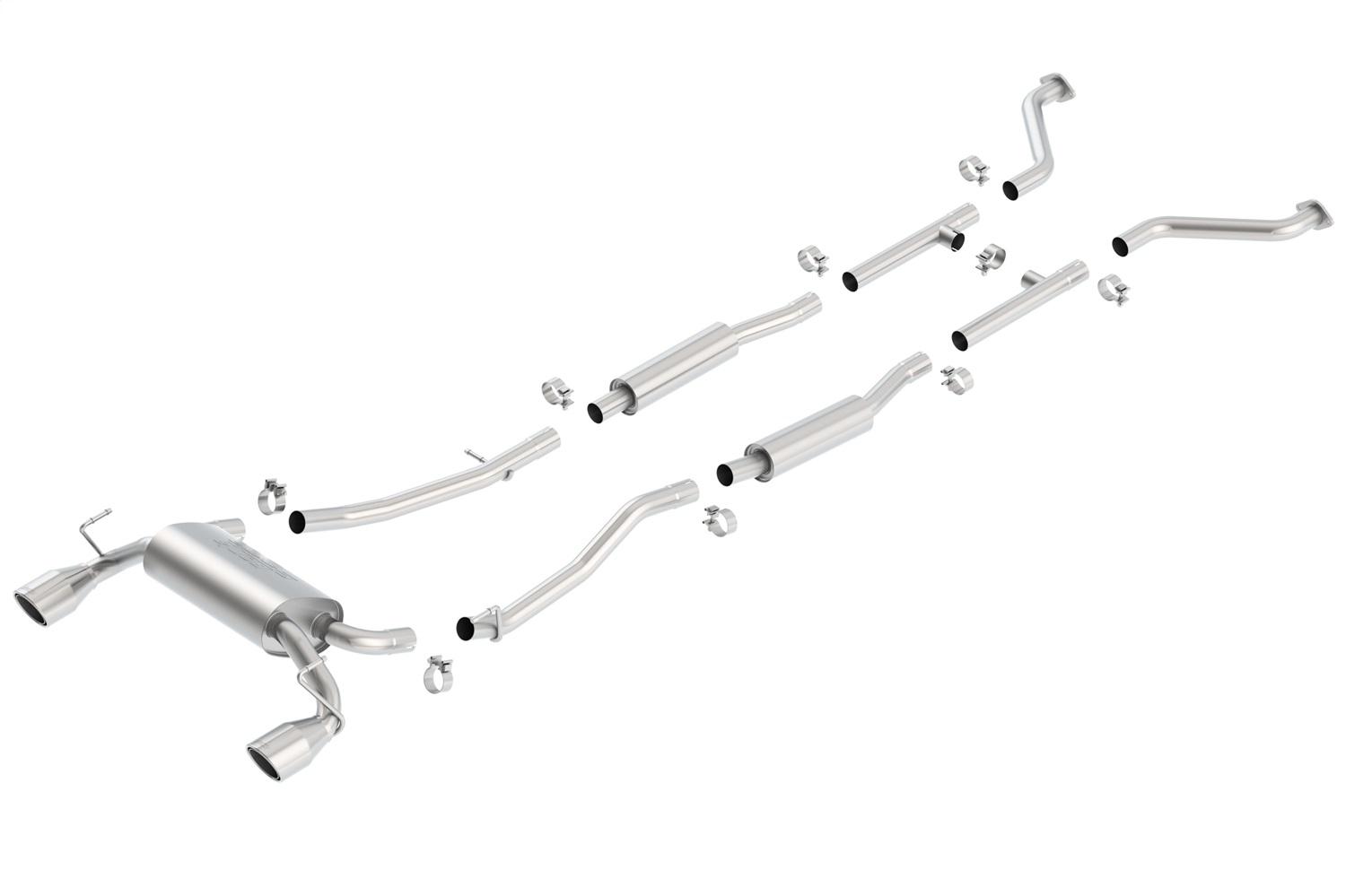 Borla Cat-Back(Tm) Exhaust System - S-Type - True Dual - Stainless Steel Tips (2003-2008 350Z) - 140045