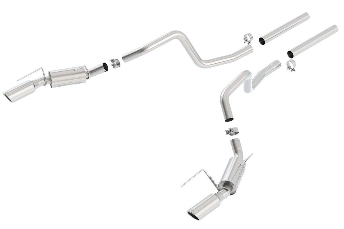 Borla Cat-Back(Tm) Exhaust System - S-Type - Stainless Steel Tips (2005-2009 Ford Mustang) - 140135
