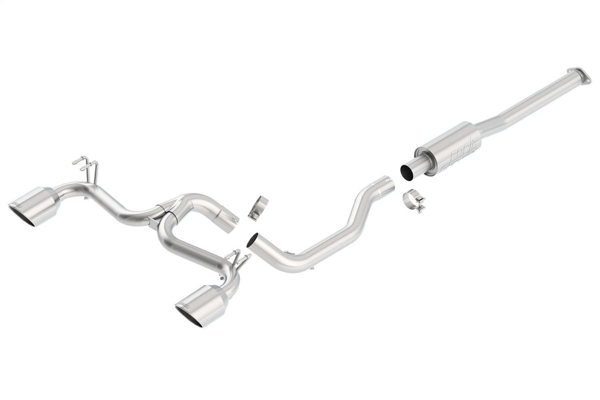 Borla Cat-Back(Tm) Exhaust System - S-Type - Stainless Steel Tips (2008-2015 Mitsubishi Lancer) - 140285