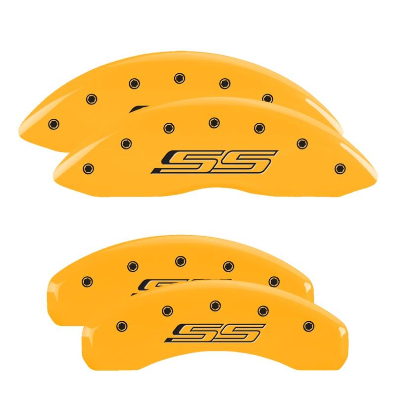 MGP Set Of 4: Yellow Finish, Black SS (Gen 5/6) (2010-2015 Camaro SS) - 14036SSS5YL