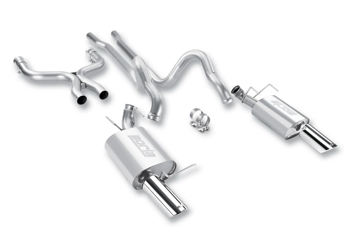 Borla Cat-Back(Tm) Exhaust System - Atak(R) - Stainless Steel Tips (2011-2012 Mustang) - 140372