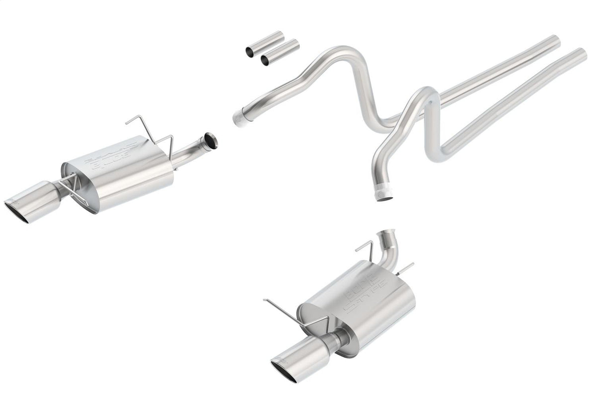 Borla 2.25" Cat-Back Exhaust System - S-Type - 4.5" Stainless Steel Tips (2011-2014 Mustang V6) - 140375