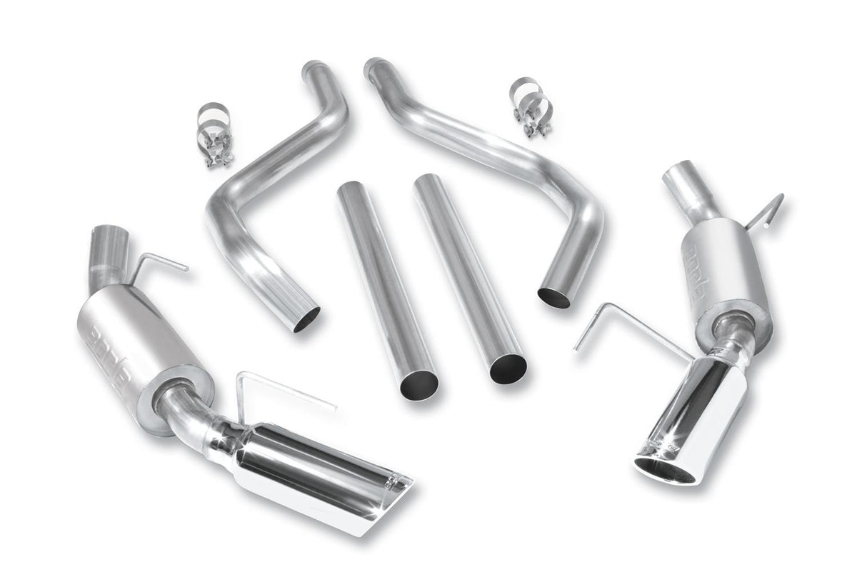 Borla 2.5" Cat-Back Exhaust System - Atak - 4" Stainless Steel Tips (2005-2009 Mustang GT) - 140382