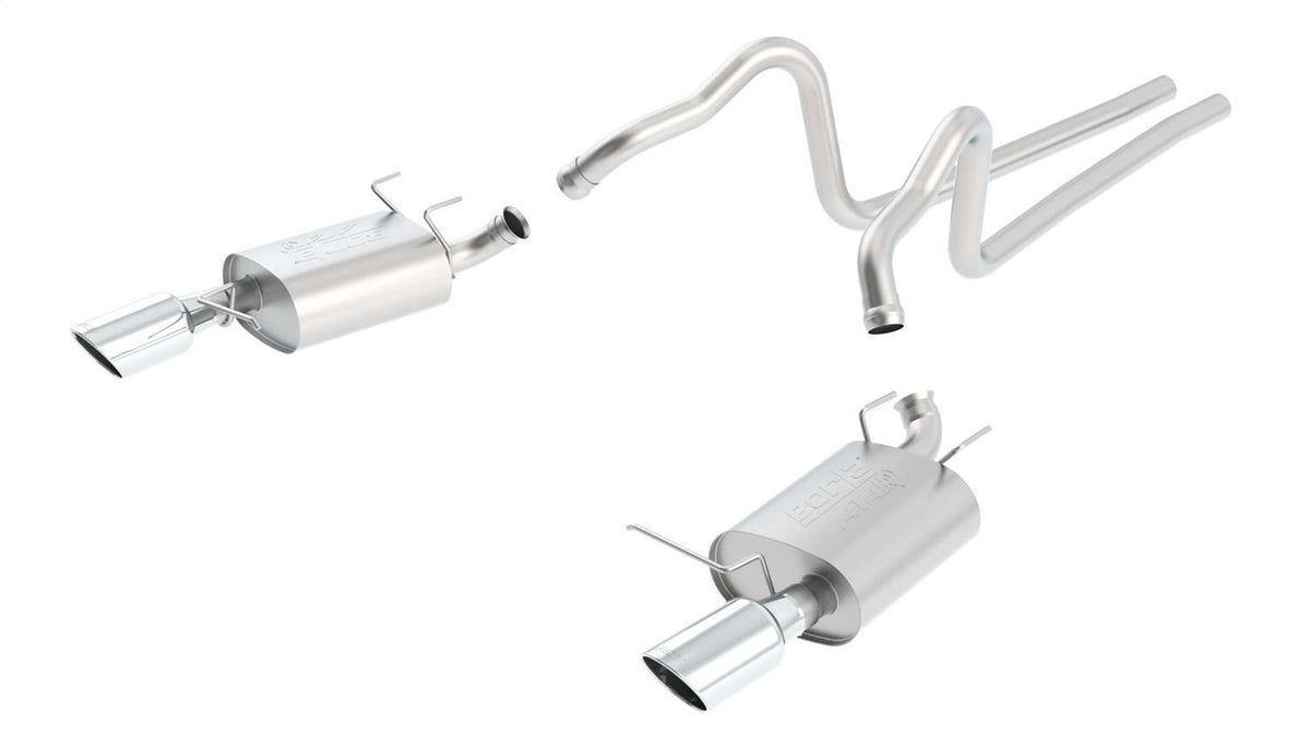 Borla 2.25" Cat-Back Exhaust System - Atak - 4.5" Stainless Steel Tips (2011-2014 Mustang V6) - 140398
