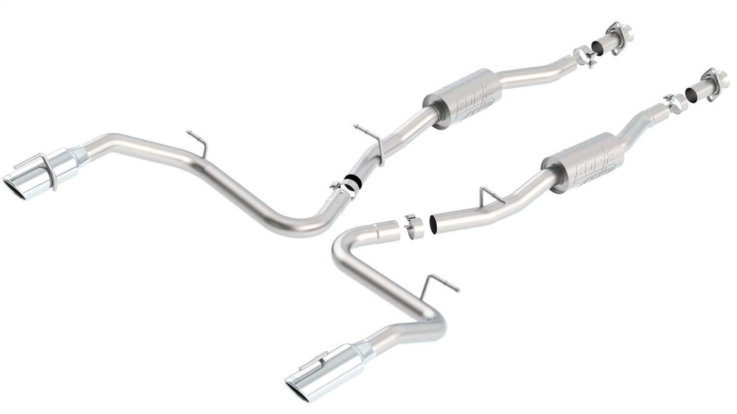 Borla Cat-Back(Tm) Exhaust System - Atak(R) - Stainless Steel Tips (1999-2004 Mustang) - 140446